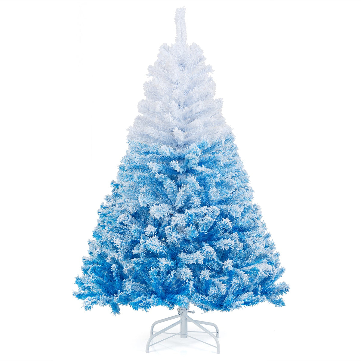 2025 New Artificial Christmas Tree with 456 Branch Tips and Folding Metal Stand 26