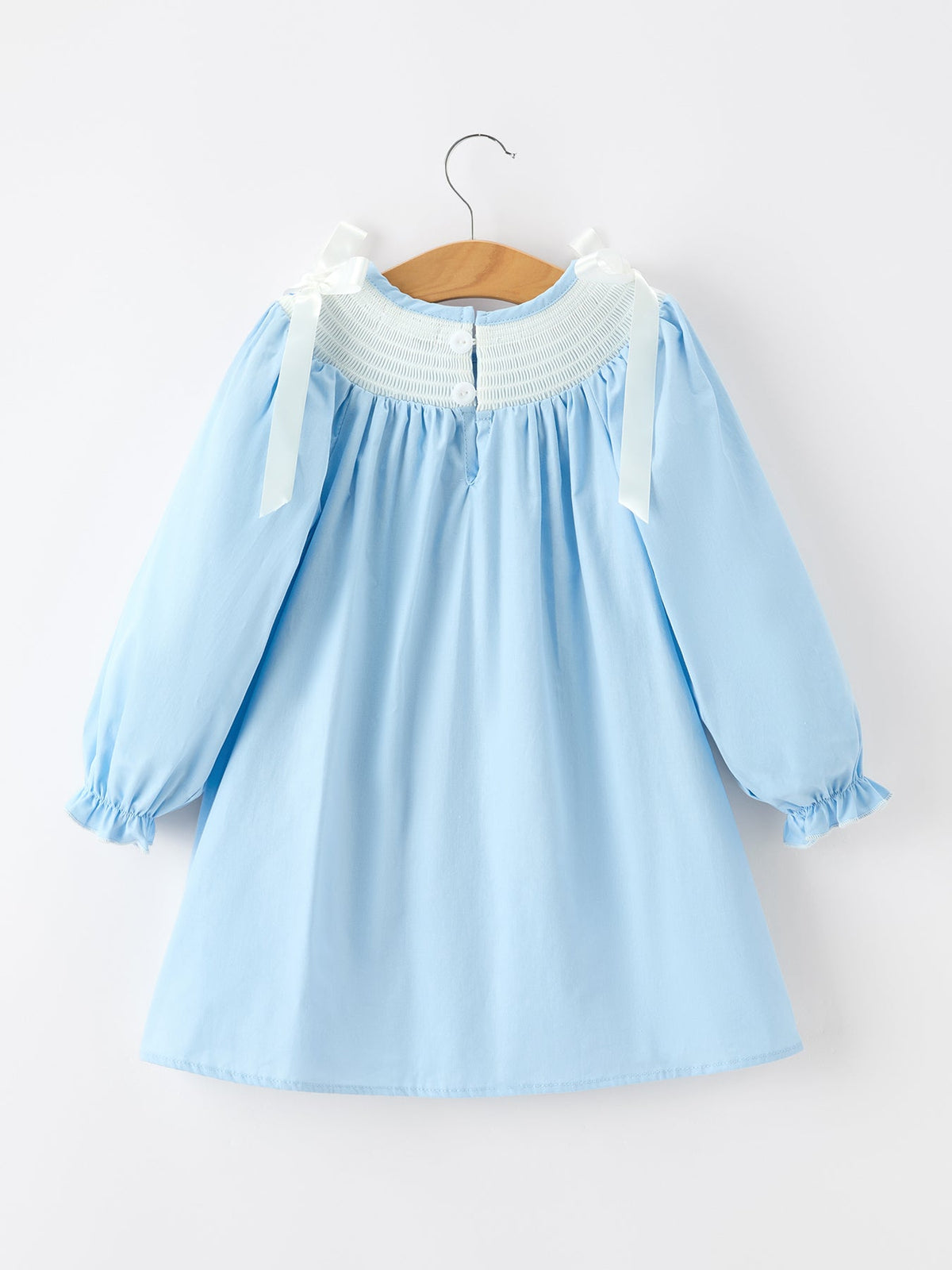 Christmas Nativity Smocked Long Sleeve Girls Dress 2
