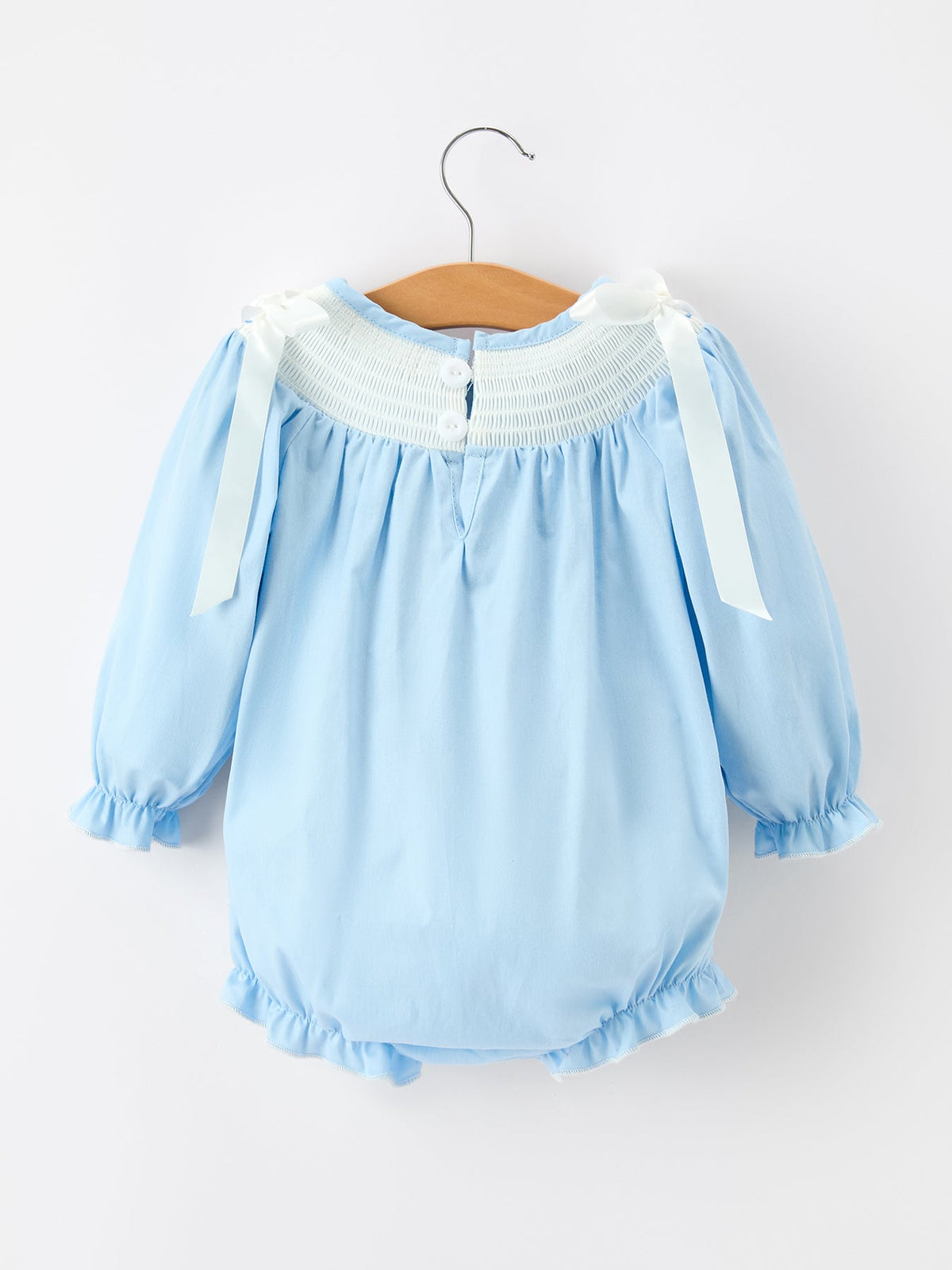 Christmas Nativity Smocked Baby Bubble Romper 2
