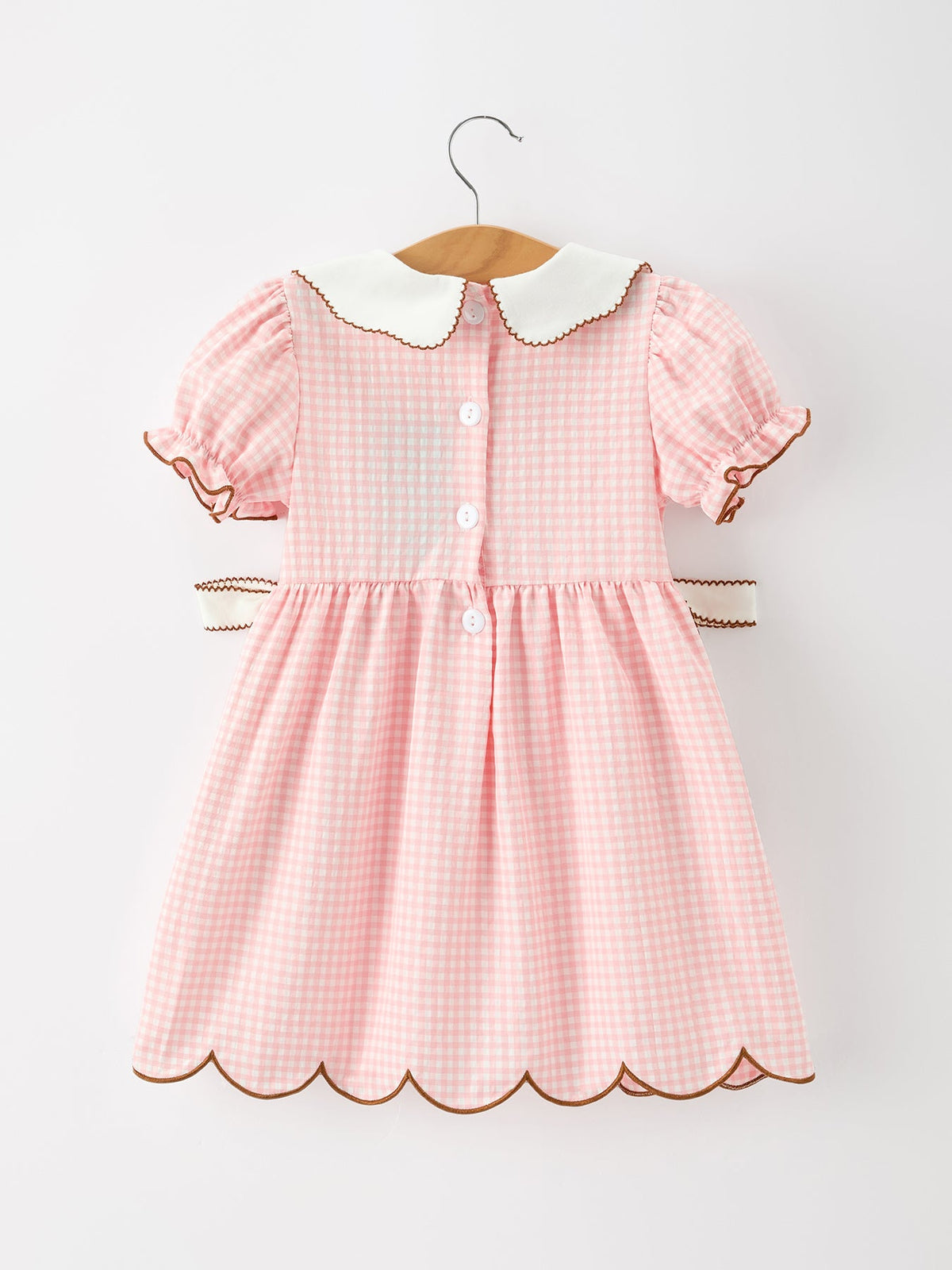 Christmas Girls Gingerbread Peter Pan Collar Dress 7