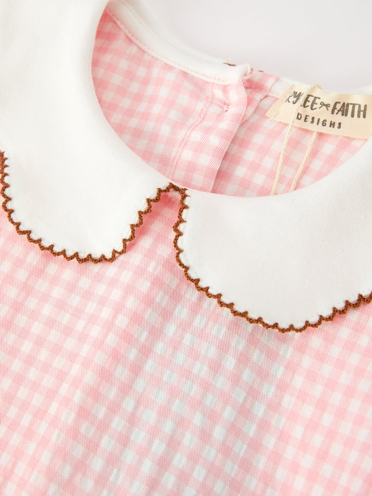 Christmas Girls Gingerbread Peter Pan Collar Dress 8