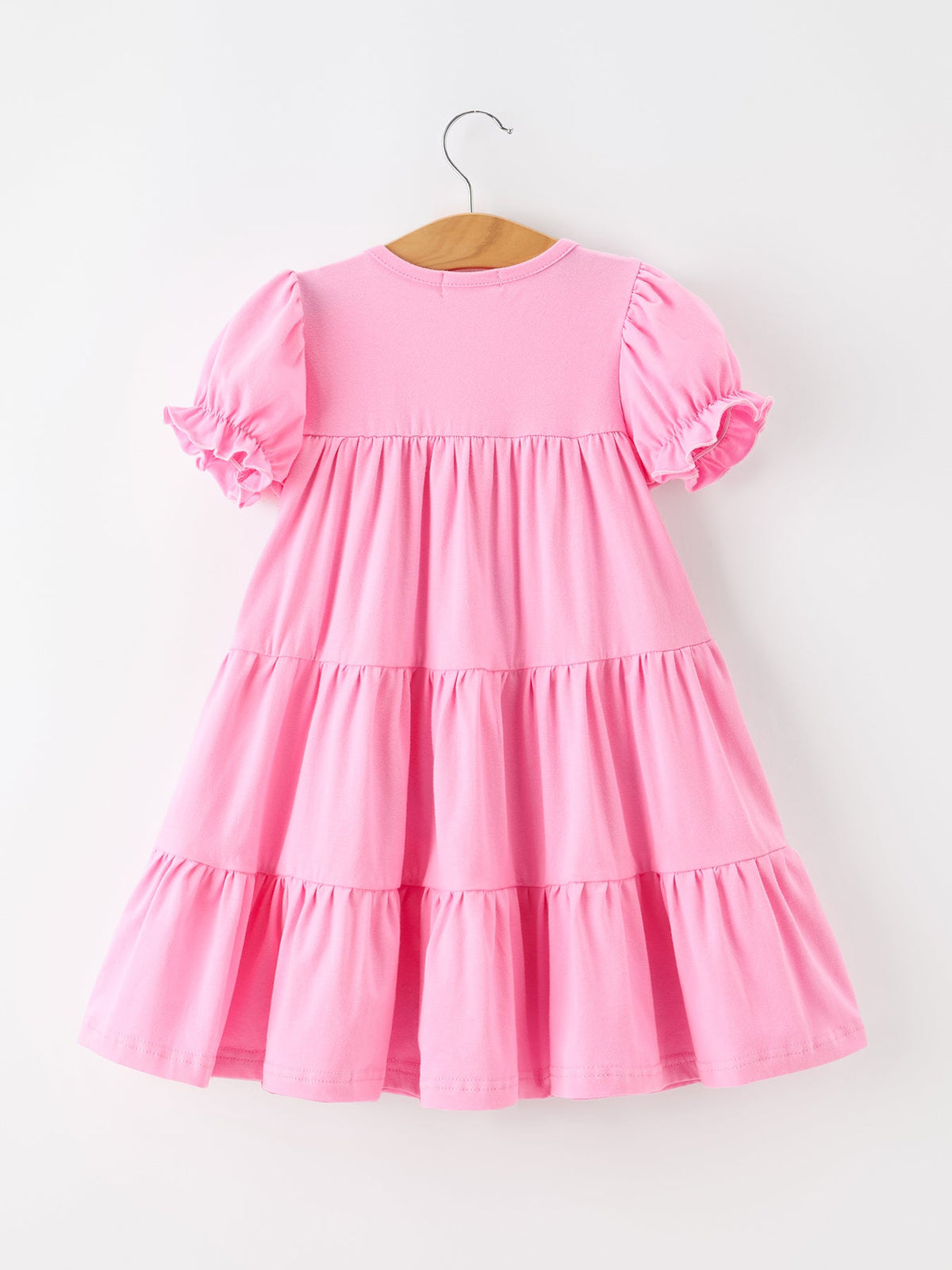 Christmas Santa Embroidery Girls Dress Ruffle Sleeve 2