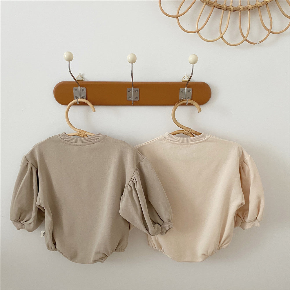 Baby cute poached egg one-piece suit 5