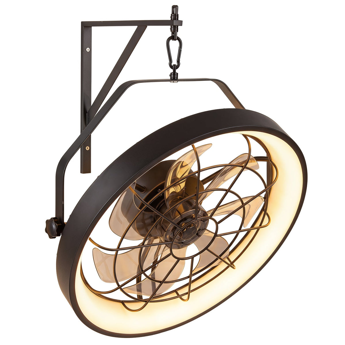 20" Wall Mounted Fan with Dimmable LED Light and Timer 2