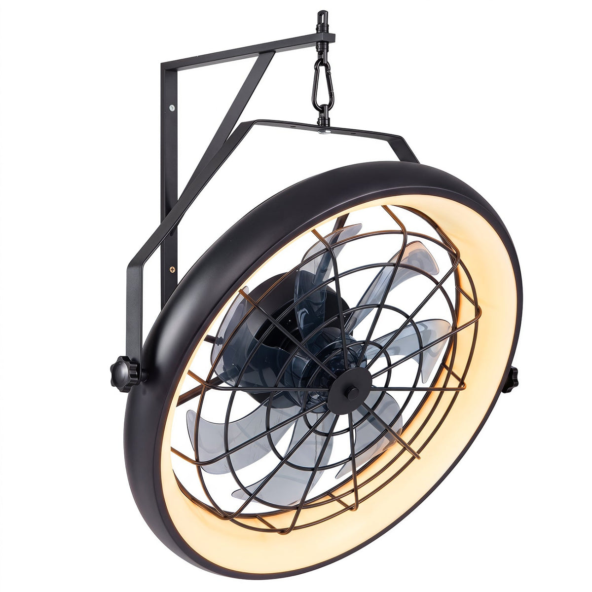 20" Wall Mounted Fan with Dimmable LED Light & Remote 1