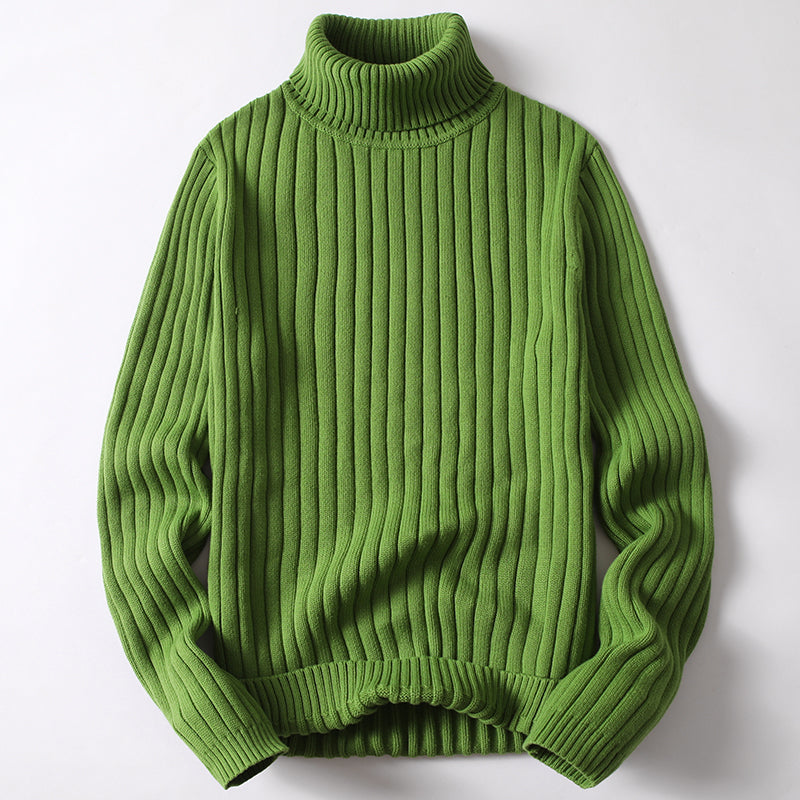 Turtleneck Sweater Men Women Ins Fashion Solid Striped Bottoming Sweater Autumn And Winter Tops Clothing 6