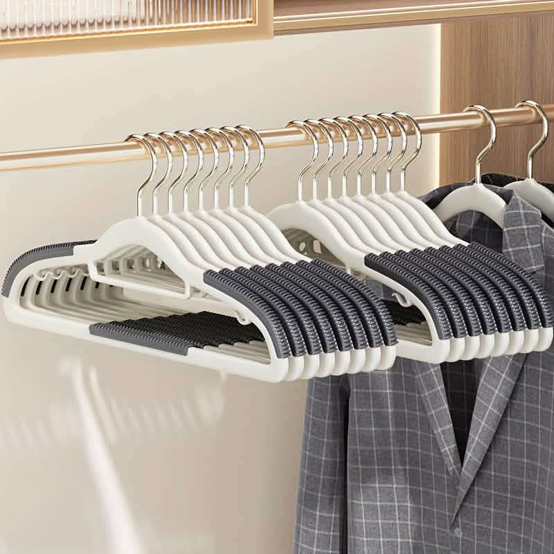10-Pack: Heavy-Duty Plastic Anti-Skid Clothes Hangers 3