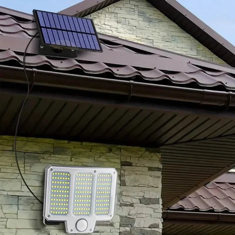 210LED Super Bright Motion Sensor Solar Strong Power LED Garden Wall Lamp 10