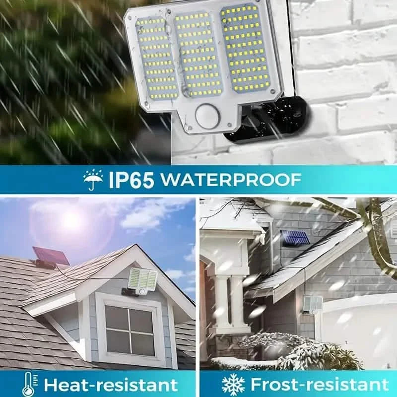 210LED Super Bright Motion Sensor Solar Strong Power LED Garden Wall Lamp 6