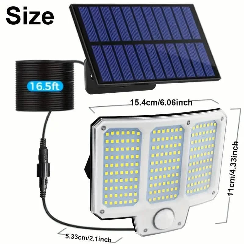 210LED Super Bright Motion Sensor Solar Strong Power LED Garden Wall Lamp 11