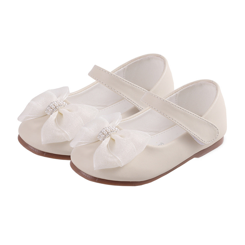 Princess PU Leather Bow Flower Girl Shoes 6