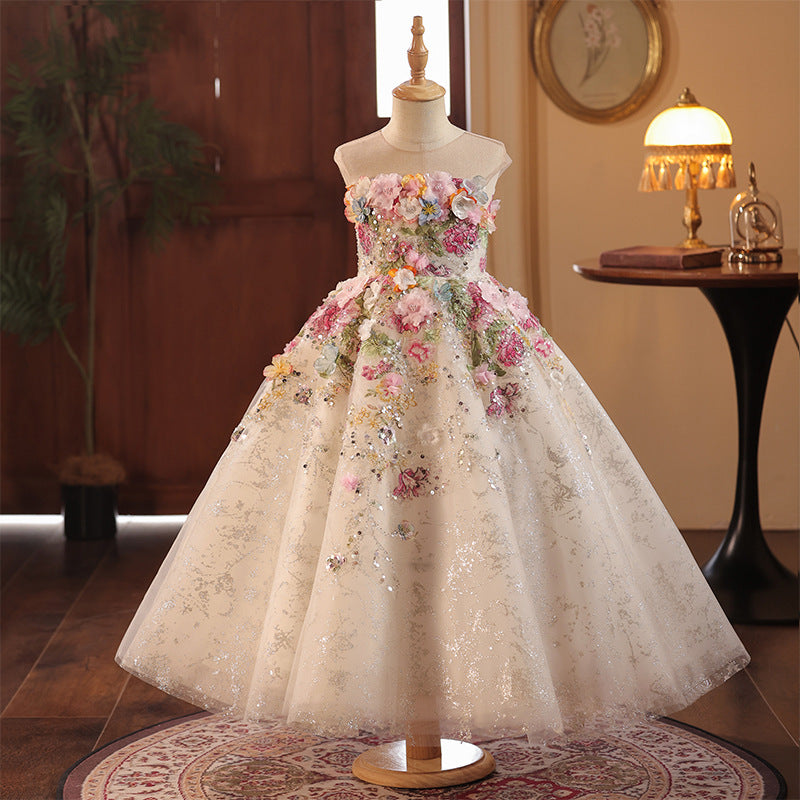 French-style Bohemian Floral Runway Princess Dress 1