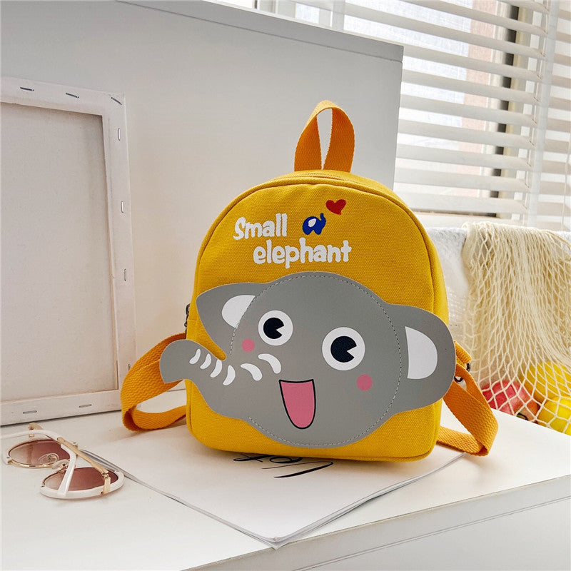 Boys Canvas Backpack Cute Cartoon School Bag 1