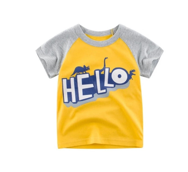 Children's Wear Summer New Korean Children's Boys Cotton T-shirt Men's Treasure In Children's Short Sleeves 11