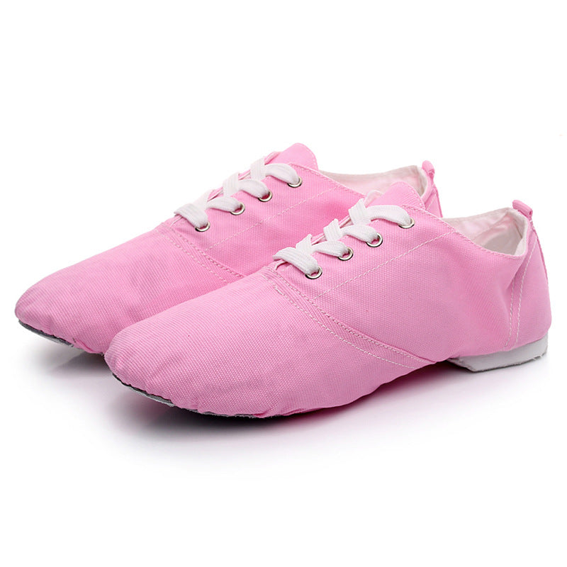 Children's Dance Shoes Women's Dancing Shoes Canvas Jazz Shoes Low-top Men's Modern Body Ballet Slipper 2