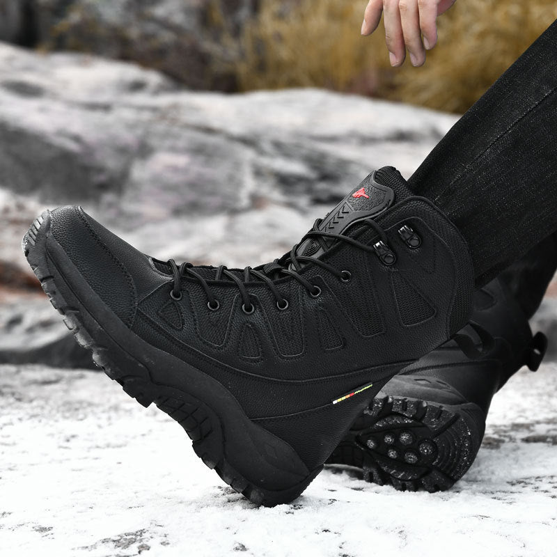 Hi-top Hiking Shoes Men's Breathable Sneaker Platform 5