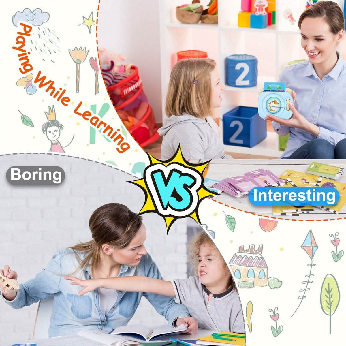 224 Sight Words Spanish and English Bilingual Talking Flash Cards 12