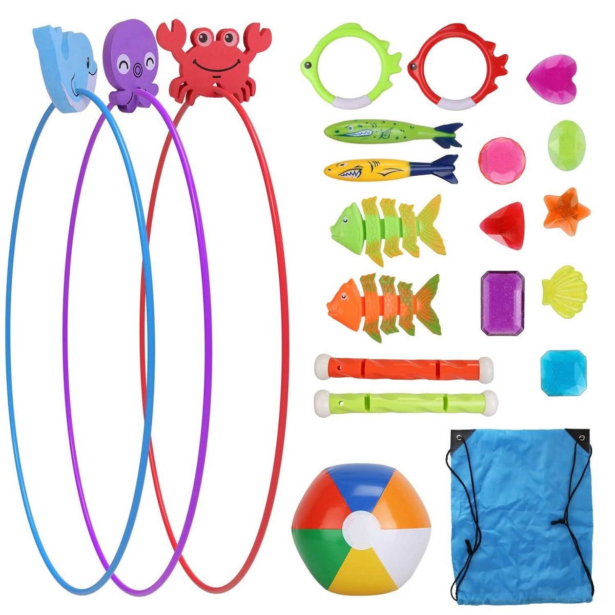 24-Pieces: Diving Toys Swimming Pool for Aged 3+ Years Old 1