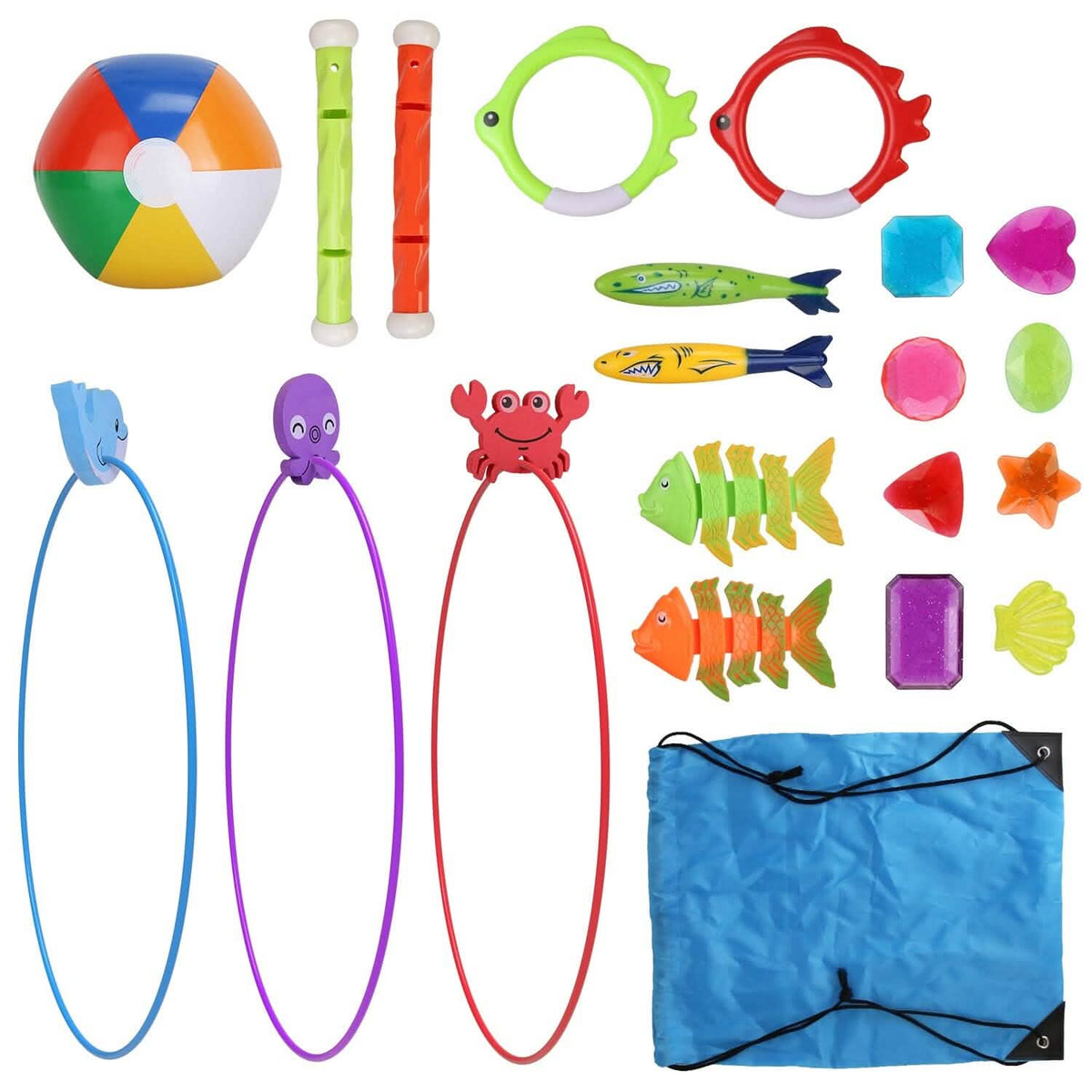 24-Pieces: Diving Toys Swimming Pool for Aged 3+ Years Old 2