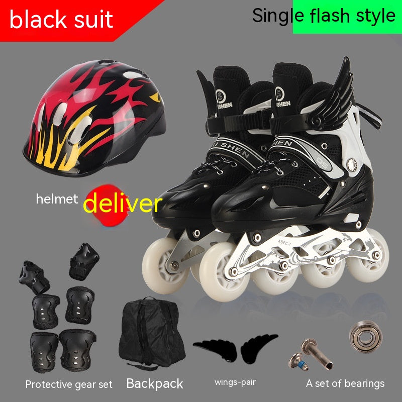 PU Single Adjustable Children The Skating Shoes 7