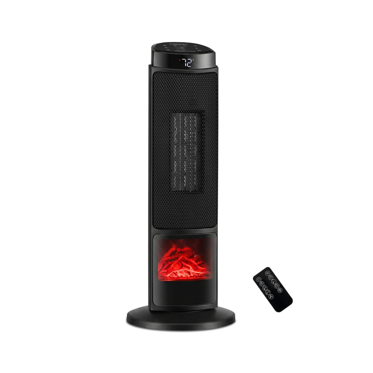 24-Inch PTC Ceramic Tower Space Heater with 7-Color Flame 2