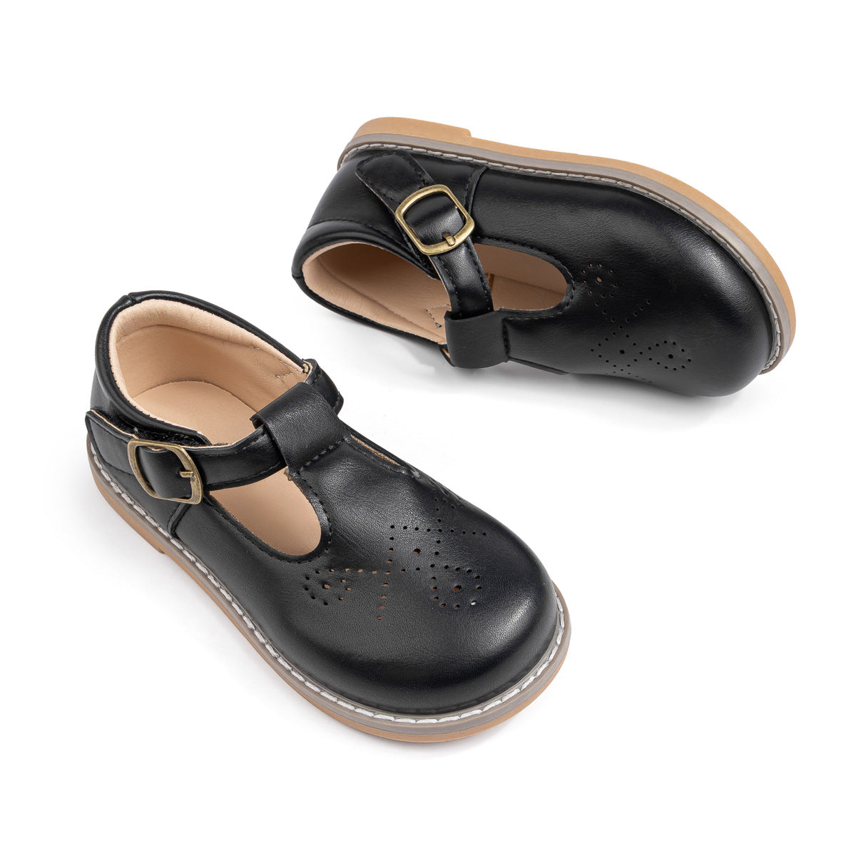 Girls' British Style Leather Shoes Hollow Breathable 9