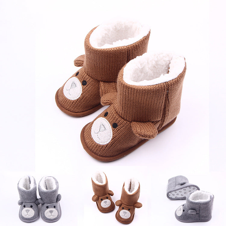 Wholesale autumn winter new bear knitting plus baby shoes, toddler shoes, baby shoes, boots 1734 1