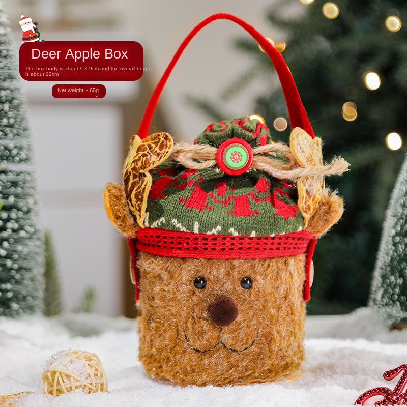 Christmas decorations, cartoon tote bags, gift bags, Christmas gift bags, children's candy bags, apple bags 5