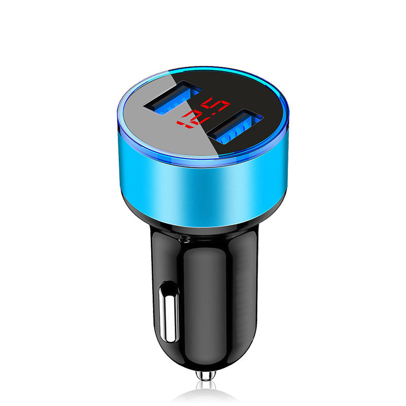 Aluminum Alloy Car Charger Digital Display Car Charger 2