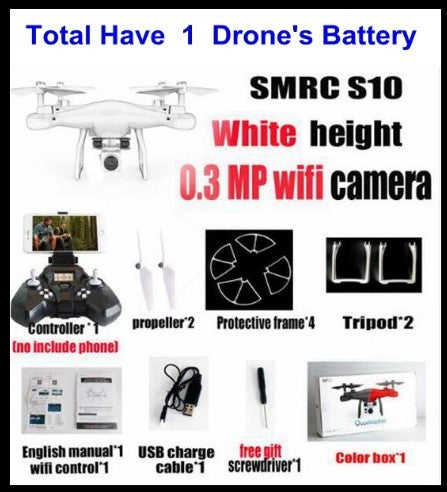 Sales Promotion WiFi 2MP Camera With S10 SMRC FPV Quadcopter Drone Helicopter UAV Micro Remote Control Toy RACER KIT Aircraft 29