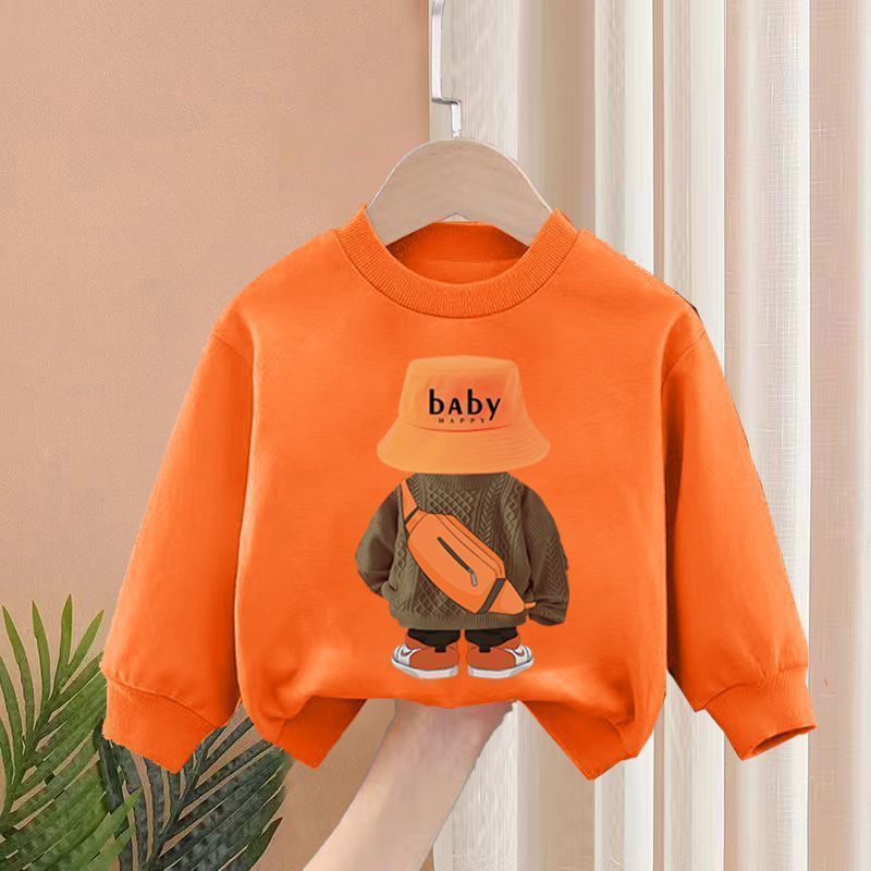 Boys Spring New Children's Autumn Leisure Sports Sweater Medium And Small Two-piece Suit Fashion 18