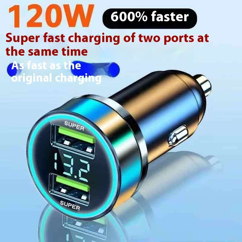 Qc30 Car Charger 66W Super Fast Charge Digital Display Car Charger 1