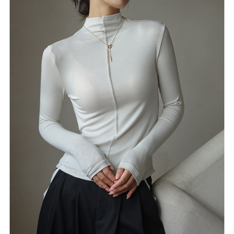 Base Clothing Autumn And Winter Modal Half Turtleneck Women 3