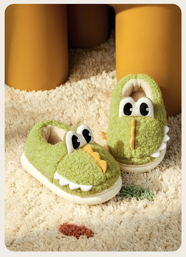 Indoor And Outdoor Home-use Cotton Slippers With A Heel For Children 5