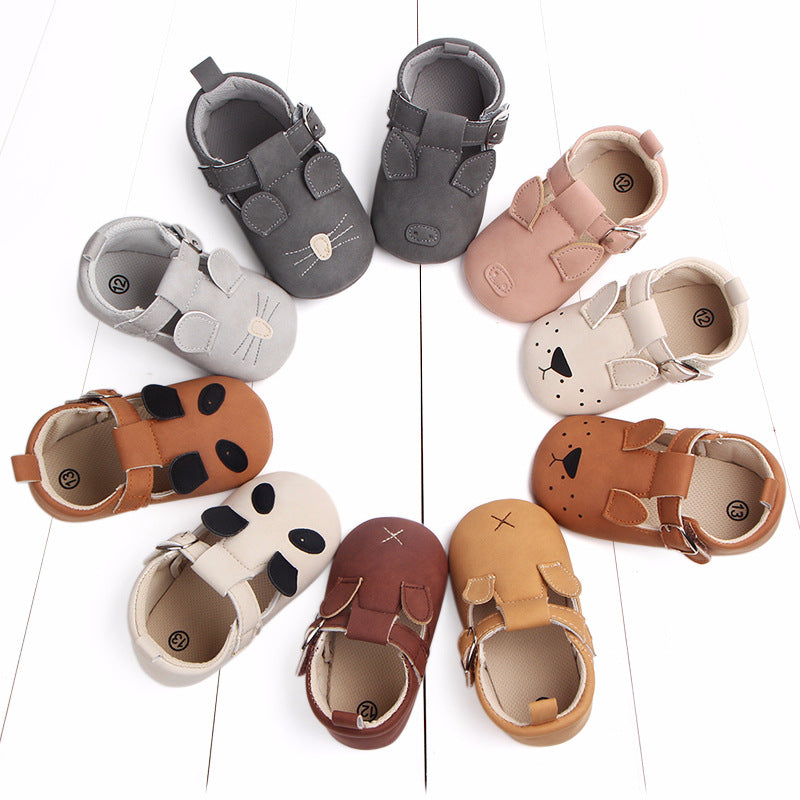 Spring and autumn cartoon animal baby shoes matte leather non-slip soft bottom baby shoes wholesale 0884 1