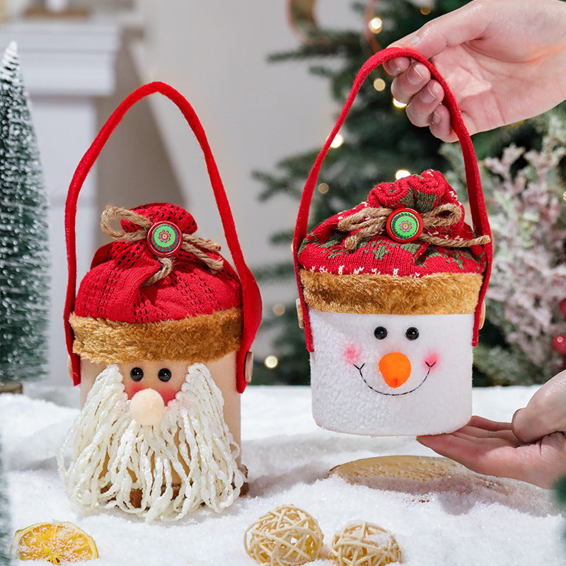 Christmas decorations, cartoon tote bags, gift bags, Christmas gift bags, children's candy bags, apple bags 3