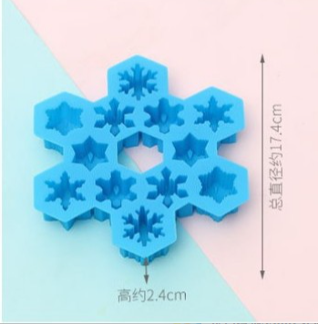 1 PCS Christmas Ice Molds Chocolate Snowflake Cookie Gummies Gummy Silicone Soap Biscuit 9