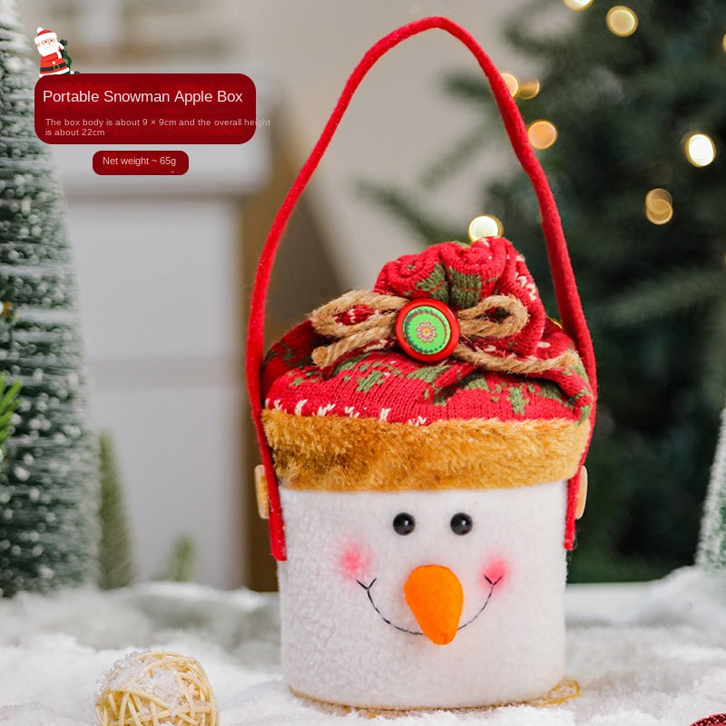 Christmas decorations, cartoon tote bags, gift bags, Christmas gift bags, children's candy bags, apple bags 7