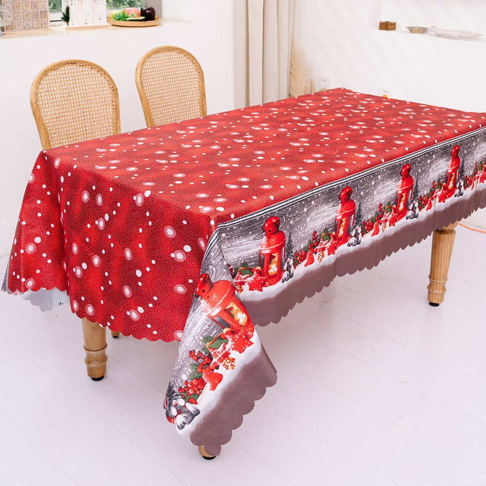 Christmas Decoration Creative Christmas Printed Tablecloth Table Flag Christmas Desktop Decoration Supplies 7