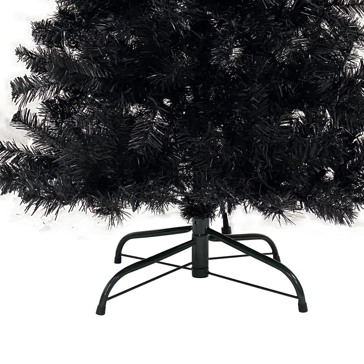 6FT artificial fir curved top Halloween tree, with 1080 lush branch tips and 300 LED lights in a Christmas and Halloween style 20