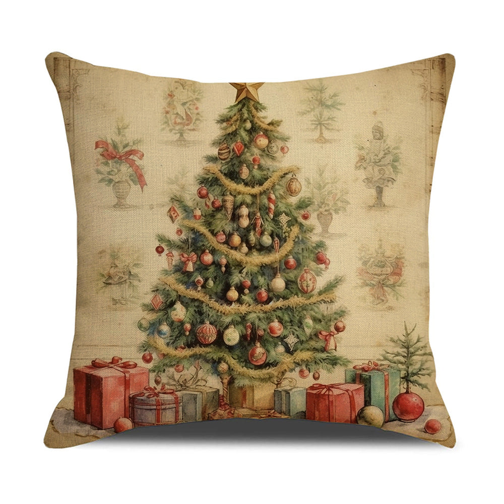 Nordic style Santa Claus Pillow Cover Christmas Tree Decoration Sofa Cushion Home Furnishings 3
