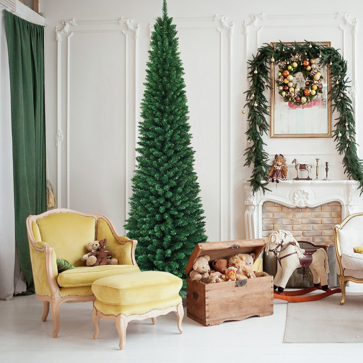 PVC Artificial Slim Pencil Christmas Tree 1