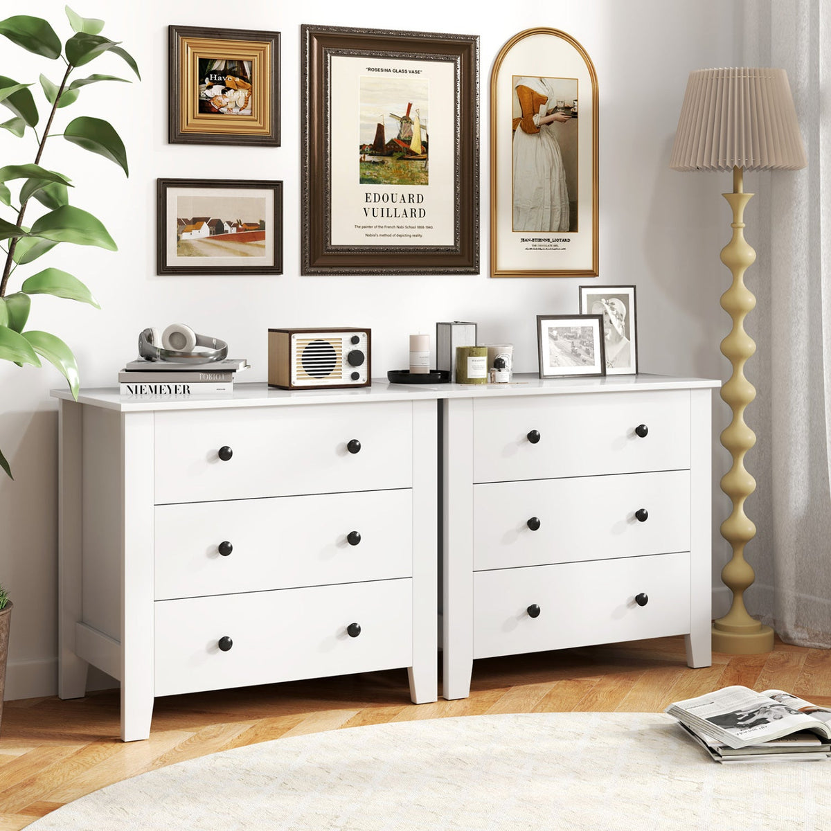 3-Drawer Dresser with Tapered Legs (2-Pack) 7