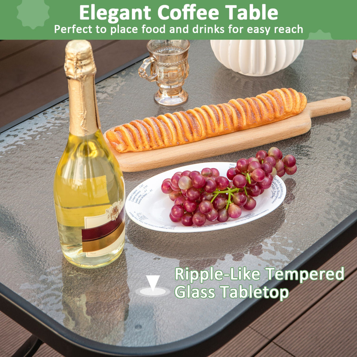 Patio Metal Dining Chairs with Cushions - Set of 2 4