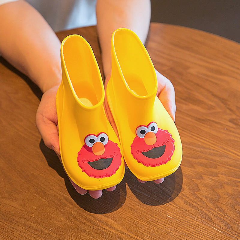 Non-slip Stylish Rubber Shoes Men's And Women's Children & Baby Baby Velvet Rain Boots 3