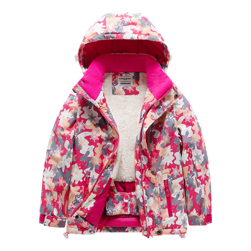 Childrens Outdoor Ski Suit Thickened Waterproof And Windproof 13