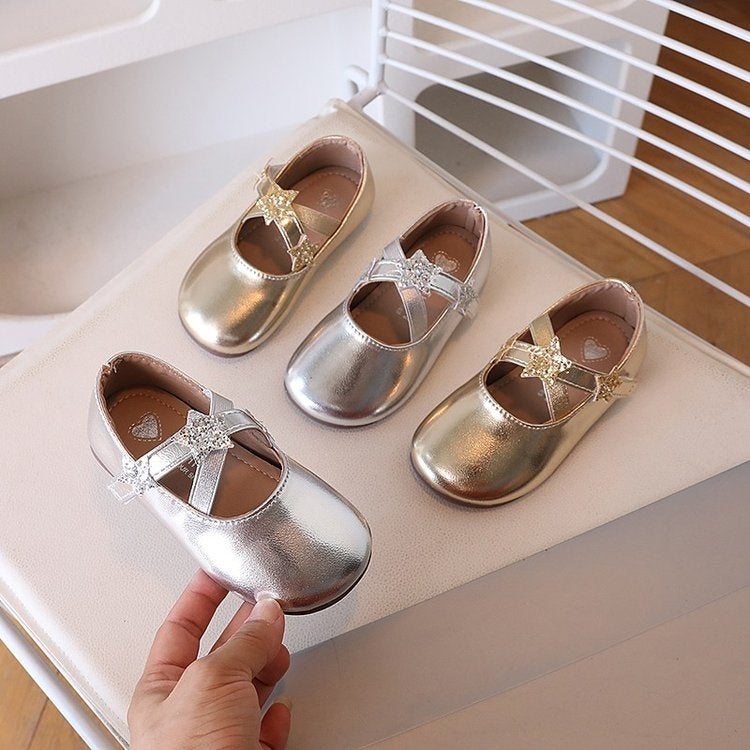 2026 Spring & Autumn New Kids Leather Shoes, Star Dance Shoes, Baby Girl Princess Shoes, Girls Casual Dress Shoes 1