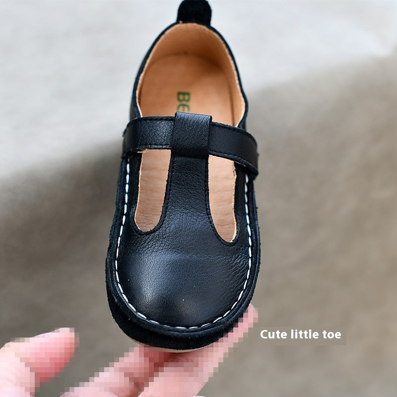 Children's Genuine Leather Soft Calf Leather Shoes Casual Baby Shoes 3