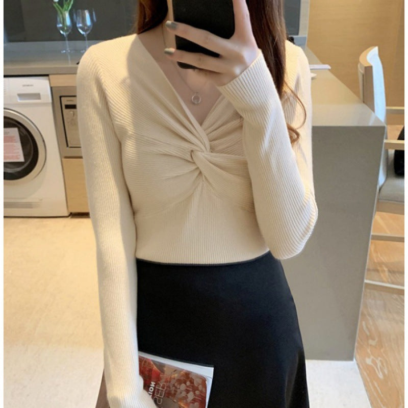Autumn And Winter Clothing New Kinked Design Slim-fit Cashmere Knitwear For Women 10