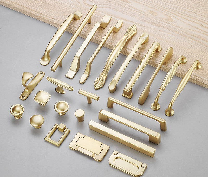 Gold Handle Closet Door Handle Drawer Cabinet Shoe Cabinet Single Hole Handle 1